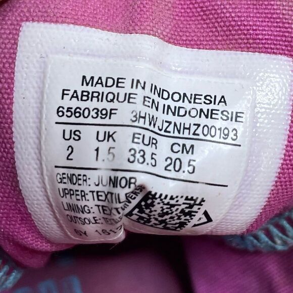 5 for $25🔥Converse High Top Blue Acid Washed Sneakers Girls Size 2 - Picture 6 of 8